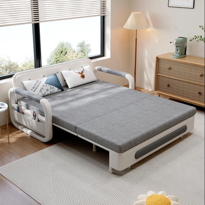 A sofa during the day and a bed at night, one-click transformation